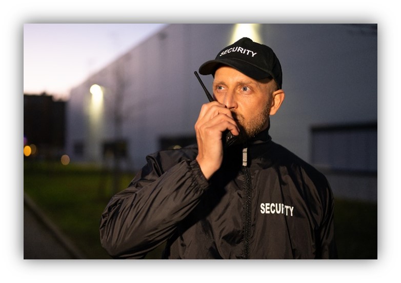 When security officers are on patrol, what do they look for?